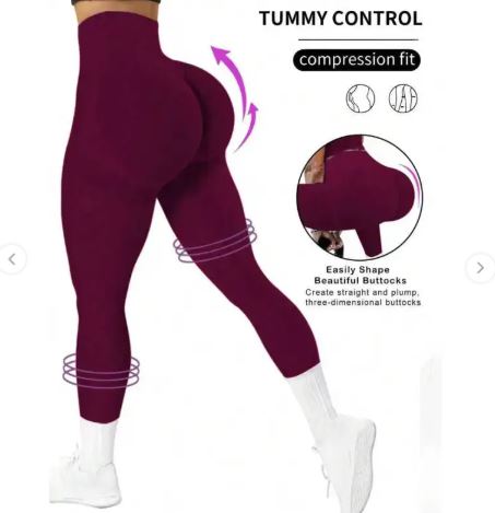 Colanți Modelatori Yoga, Fără Cusături, Talie Înaltă.