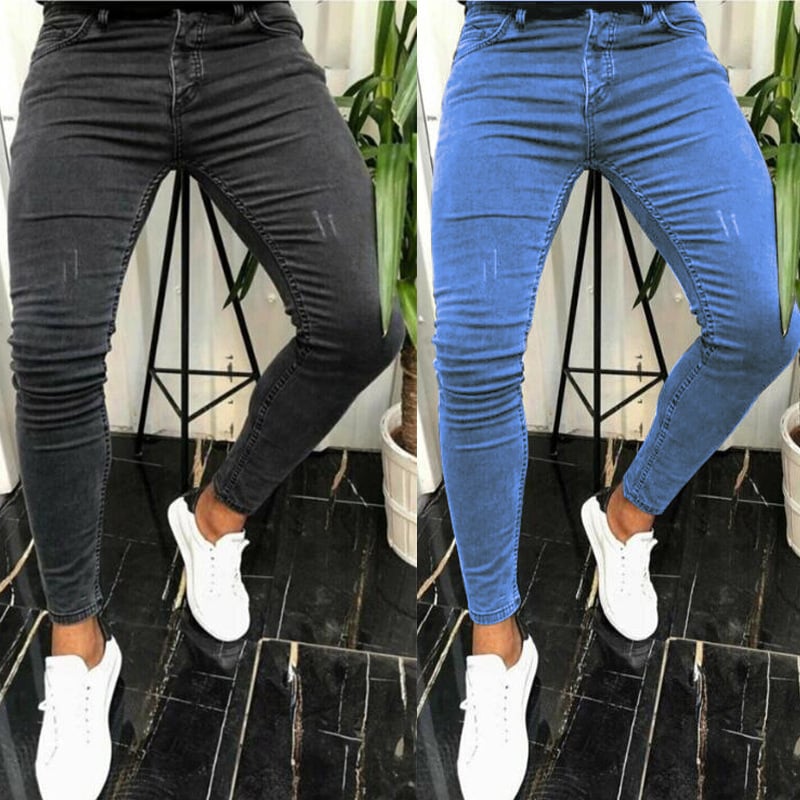 Simple Stretch Skinny Jeans for Men