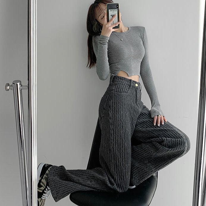 Trendy Retro Woven Jeans for Women