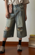 Fashionable Distressed Washed Jeans for Men