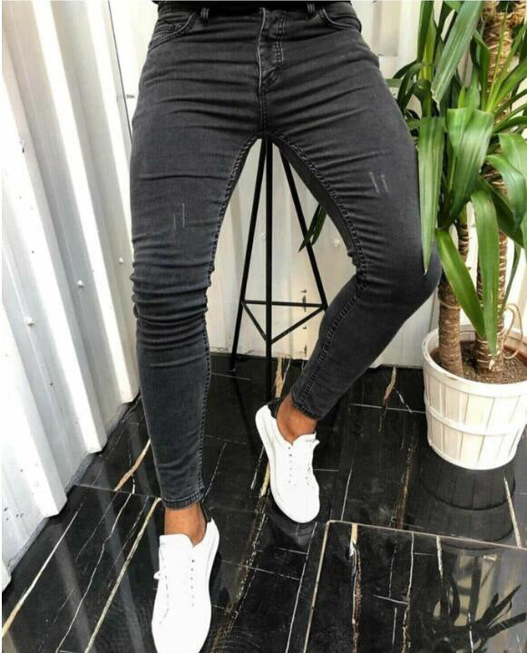 Simple Stretch Skinny Jeans for Men