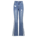 High Waist Bootcut Washed Jeans for Women